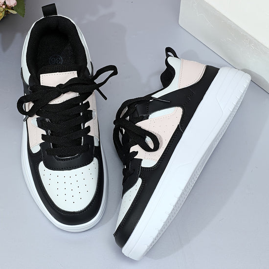 Women Mens Fashion Sneakers Trendy Street Style Low Top Skate Shoes Comfy Lace Up Casual Sneakers For Dance Gym Outdoor Activities